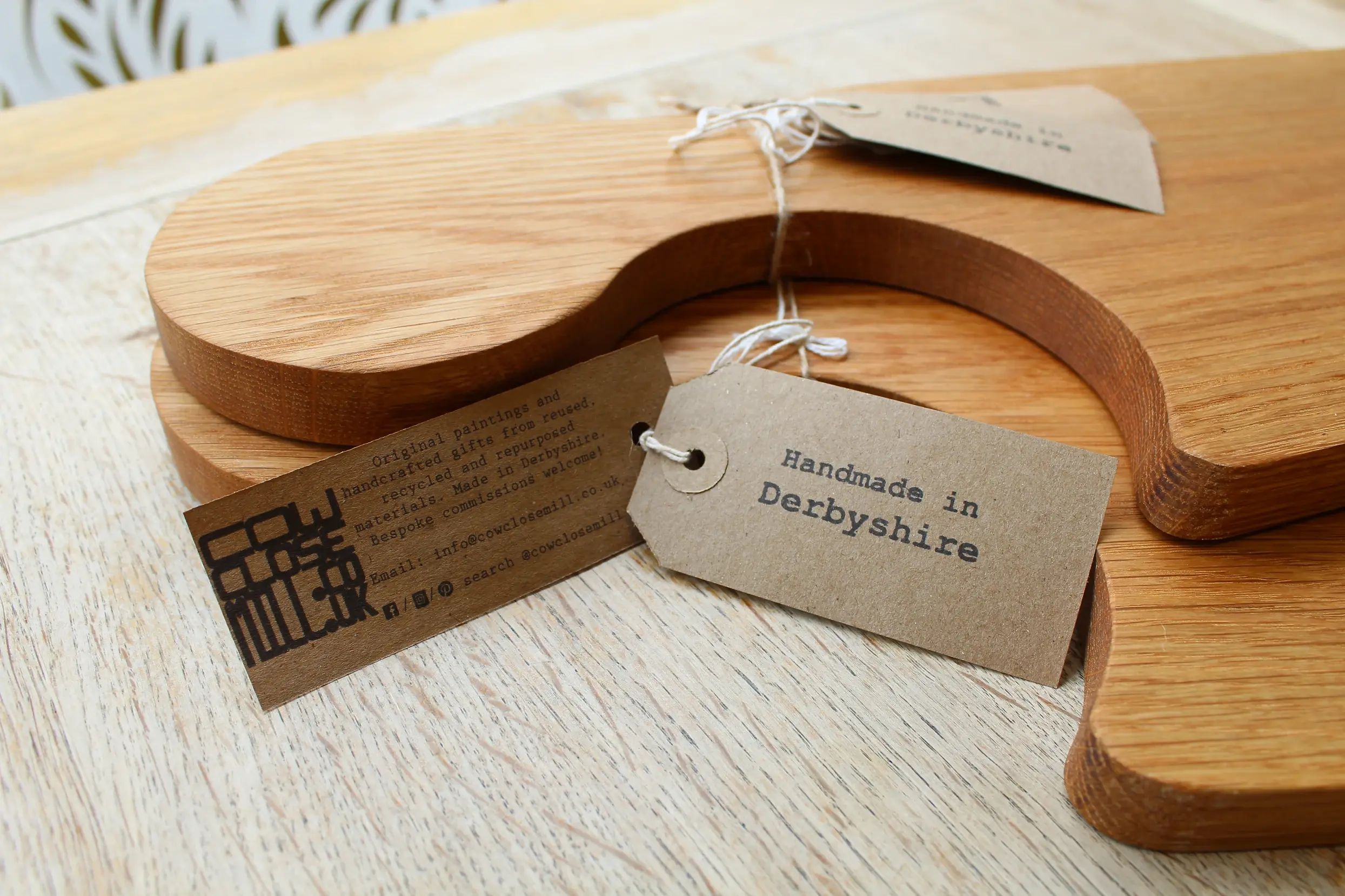 Wooden chopping boards.
