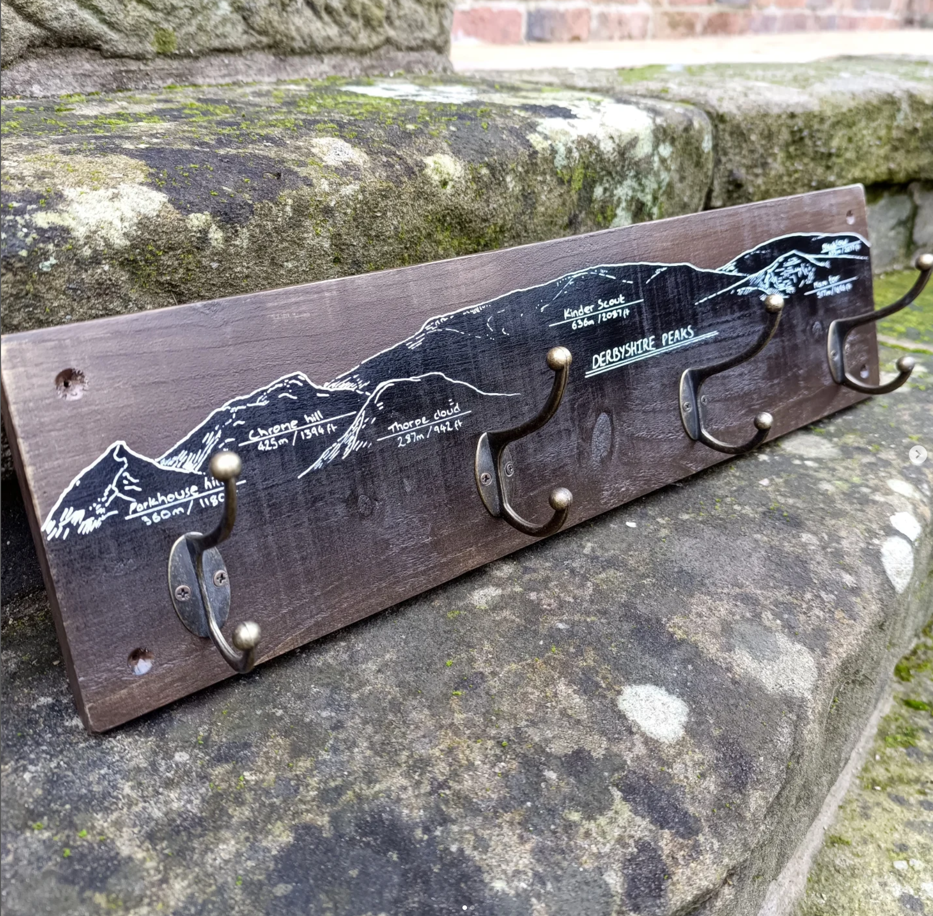 A custom sign of the Derbyshire Peaks.